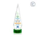 Springfield Full Color Green on Stanrich Base Diamond Crystal Award