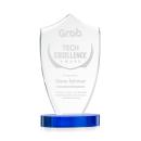 Skylark Shield Blue Unique Crystal Award