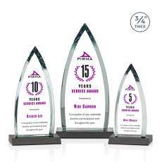 Shildon Full Color Black Peaks Crystal Award - Crystal Awards