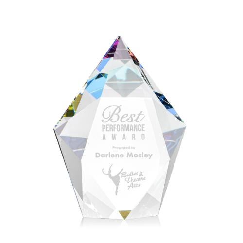 Awards and Trophies - Crystal Awards - Devron Prismatic Polygon Crystal Award