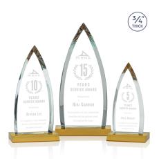 Shildon Amber Peaks Crystal Award - Crystal Awards