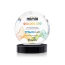 Matlow Full Color Black Circle Crystal Award