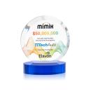 Matlow Full Color Blue Circle Crystal Award