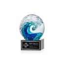 Surfside Black on Hancock Base Globe Glass Award