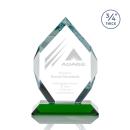 Royal Diamond Green Polygon Crystal Award