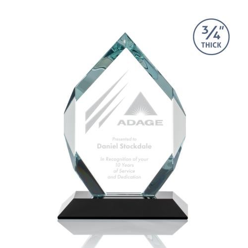 Awards and Trophies - Crystal Awards - Royal Diamond Black Polygon Crystal Award