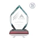 Royal Diamond Rosewood Polygon Crystal Award