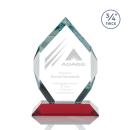 Royal Diamond Red Polygon Crystal Award