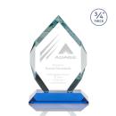 Royal Diamond Sky Blue Polygon Crystal Award