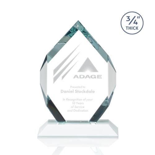 Awards and Trophies - Crystal Awards - Royal Diamond White Polygon Crystal Award