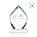 Royal Diamond White Polygon Crystal Award