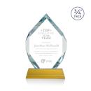 Royal Diamond Amber on Newhaven Polygon Crystal Award