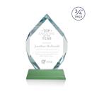 Royal Diamond Green on Newhaven Polygon Crystal Award