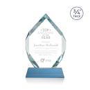 Royal Diamond Sky Blue on Newhaven Polygon Crystal Award