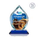 Royal Diamond Full Color Blue Polygon Crystal Award