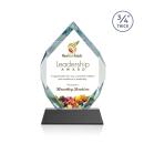 Royal Diamond Full Color Black on Newhaven Polygon Crystal Award
