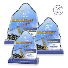 Dunwich Full Color Blue Crystal Award - Awards and Trophies