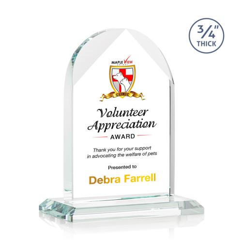 Awards and Trophies - Crystal Awards - Blake Vividprint™ Clear Peaks Crystal Award