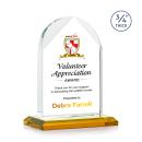 Blake Full Color Amber Peaks Crystal Award