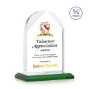 Blake Full Color Green Peaks Crystal Award