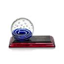 Tranquility Globe on Rosewood Base Glass Award