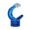 Oceana Blue on Marvel Base Circle Glass Award