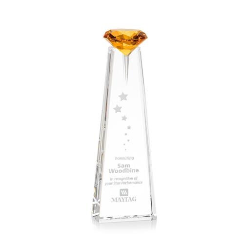 Awards and Trophies - Crystal Awards - Alicia Gemstone Optical/Amber Towers Crystal Award