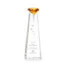 Alicia Gemstone Optical/Amber Towers Crystal Award