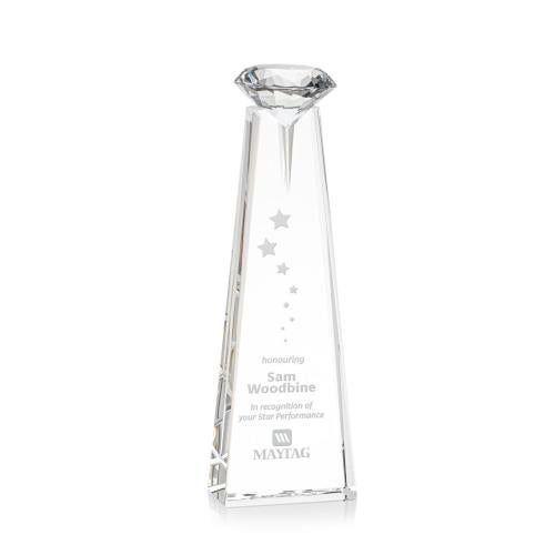 Awards and Trophies - Crystal Awards - Alicia Gemstone Optical/Diamond Towers Crystal Award