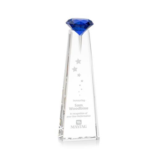 Awards and Trophies - Crystal Awards - Alicia Gemstone Optical/Sapphire Towers Crystal Award