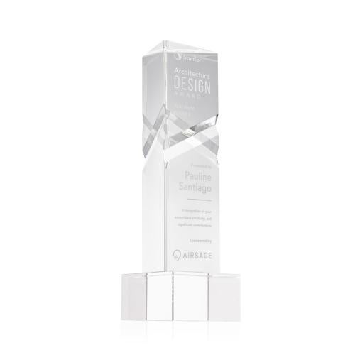 Awards and Trophies - Crystal Awards - Oakham Clear on Hancock Base Towers Crystal Award