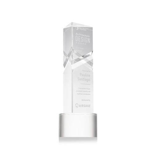 Awards and Trophies - Crystal Awards - Oakham Clear on Marvel Base Towers Crystal Award