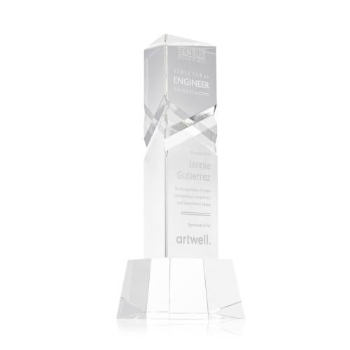 Awards and Trophies - Crystal Awards - Oakham Clear on Robson Base Towers Crystal Award