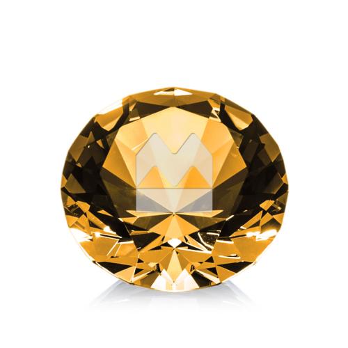 Awards and Trophies - Crystal Awards - Optical Gemstone Amber Crystal Award