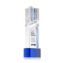 Oakham Full Color Blue on Paragon Base Towers Crystal Award
