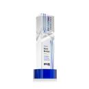 Oakham Full Color Blue on Stanrich Base Towers Crystal Award