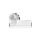 Globe Clear on Rectangle Base Globe Crystal Award