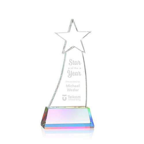 Awards and Trophies - Crystal Awards - Manolita Prismatic Star Crystal Award
