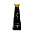 Alicia Gemstone Black/Amber Towers Crystal Award