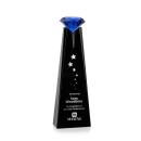 Alicia Gemstone Black/Sapphire Towers Crystal Award