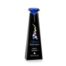 Alicia Gemstone Full Color Black/Sapphire Towers Crystal Award