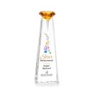 Alicia Gemstone Full Color Optical/Amber Towers Crystal Award
