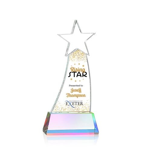 Awards and Trophies - Crystal Awards - Manolita Full Color Prismatic Star Crystal Award