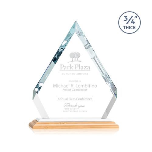 Awards and Trophies - Crystal Awards - Apex Bamboo/White Diamond Wood Award