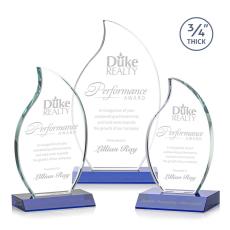 Croydon Blue Flame Crystal Award - Crystal Awards