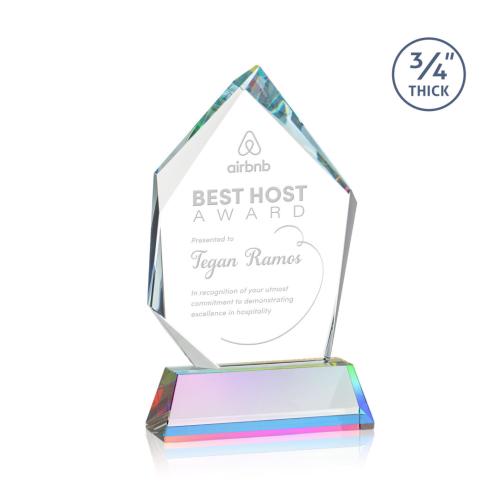 Awards and Trophies - Crystal Awards - Deerhurst Ice Peak Prismatic on Newhaven Peaks Crystal Award