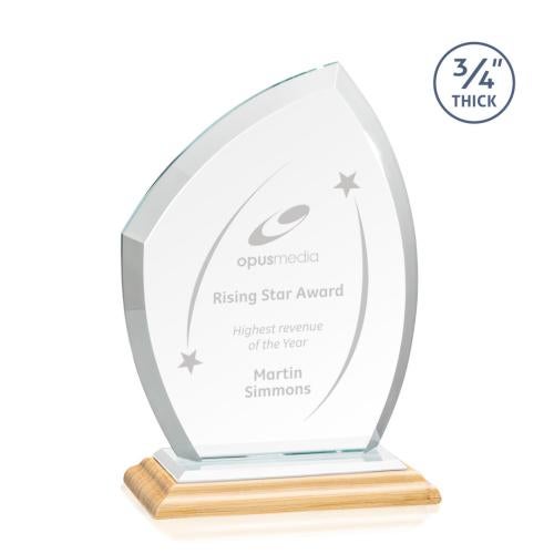 Awards and Trophies - Crystal Awards - Daltry Bamboo/White Unique Wood Award