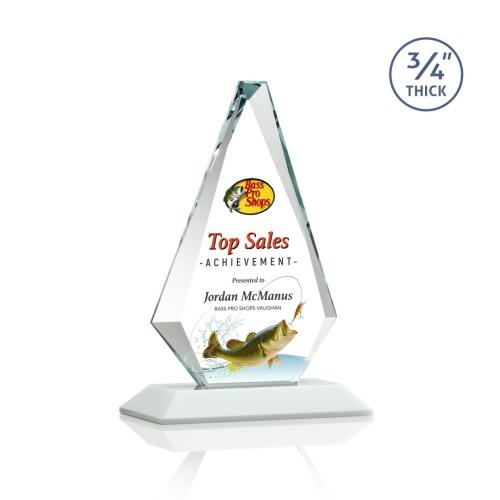 Awards and Trophies - Crystal Awards - Windsor Full Color White  Diamond Crystal Award