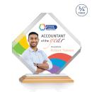 Toulon Full Color Bamboo/White Diamond Wood Award