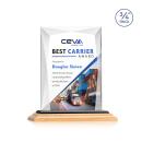 Messina Full Color Bamboo/Black Rectangle Wood Award